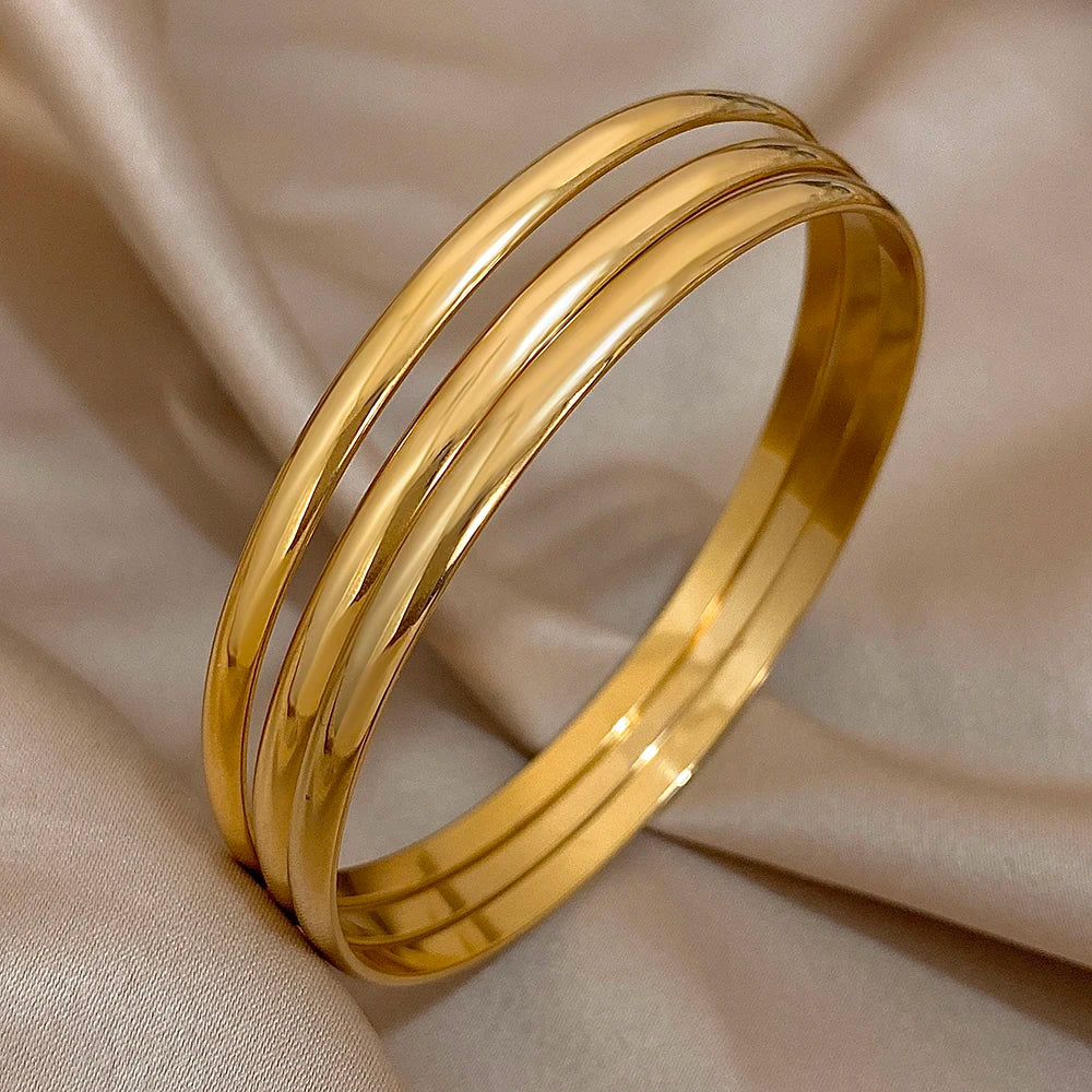 3pcs Gold Minimalist Bangle Set