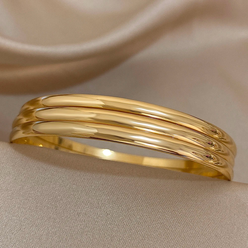 3pcs Gold Minimalist Bangle Set