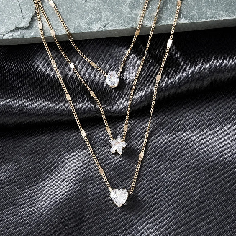 Zircon Layered Necklace