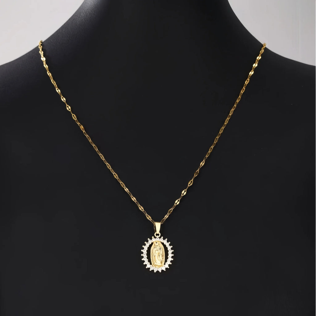 Starry Virgin Mary Necklace