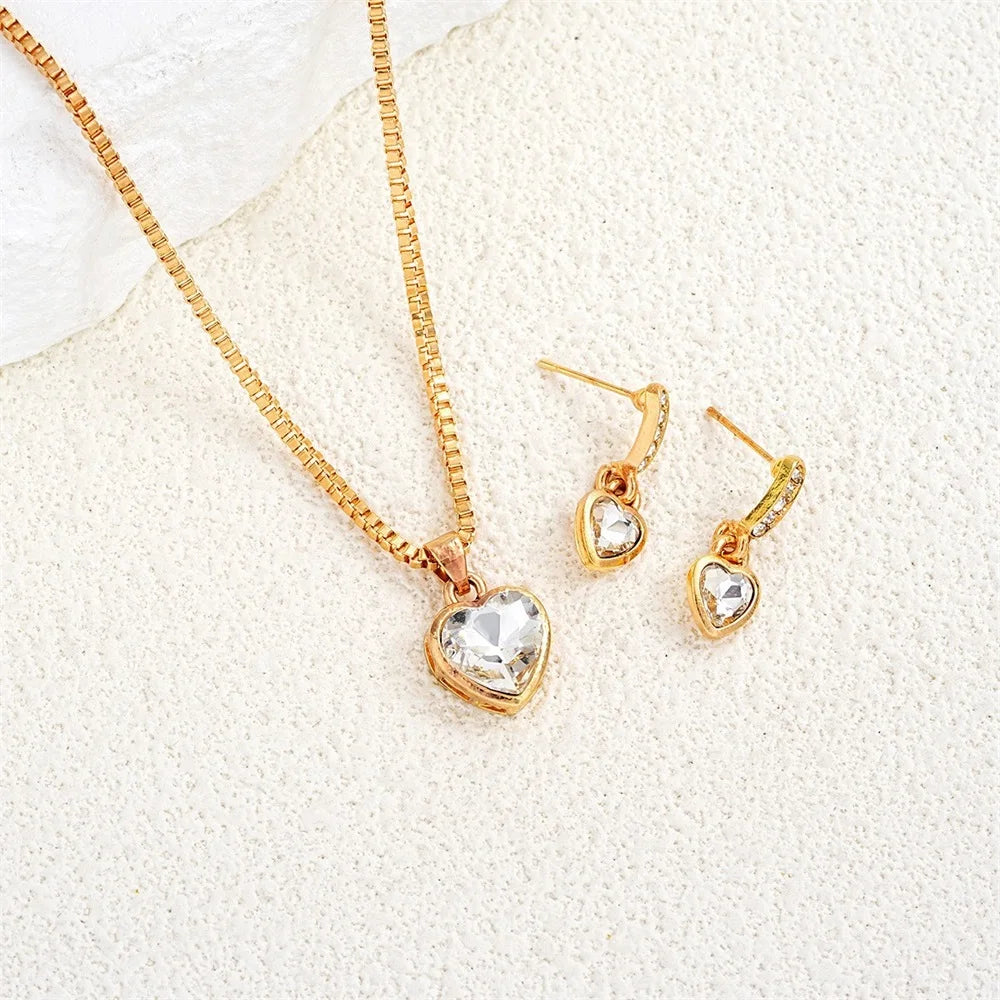 Double Heart Jewelry Set