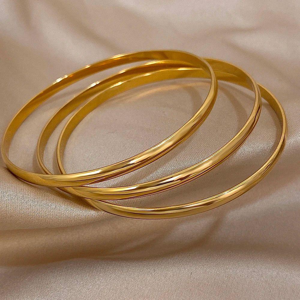 3pcs Gold Minimalist Bangle Set