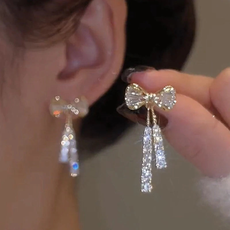 Shiny Bow Earrings