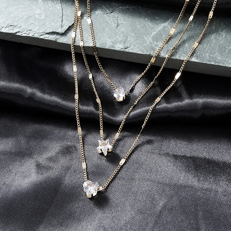 Zircon Layered Necklace
