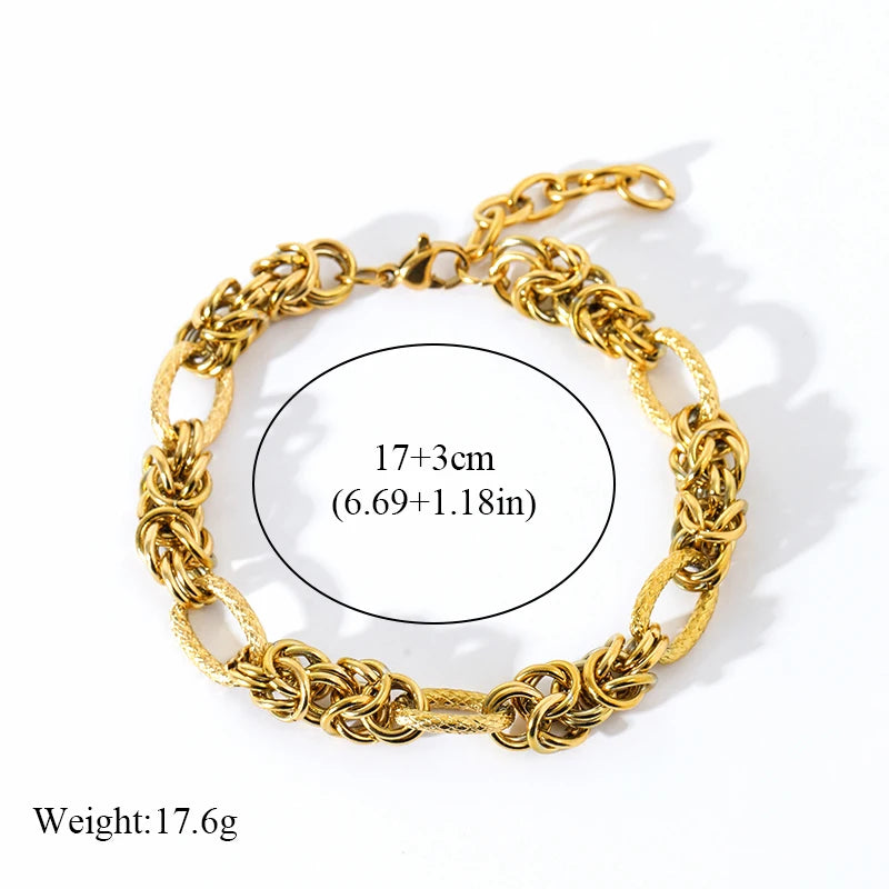 EILIECK Trendy Gold Twist Bangle