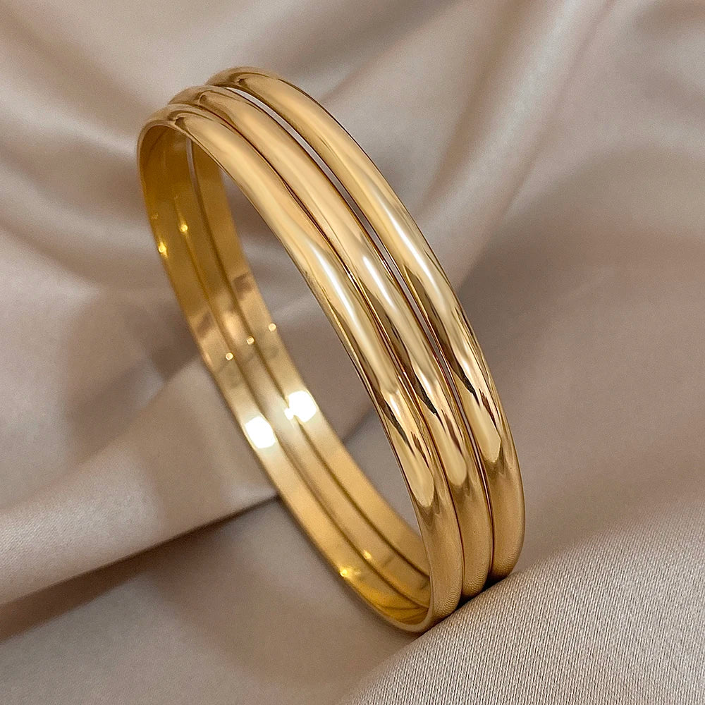 3pcs Gold Minimalist Bangle Set