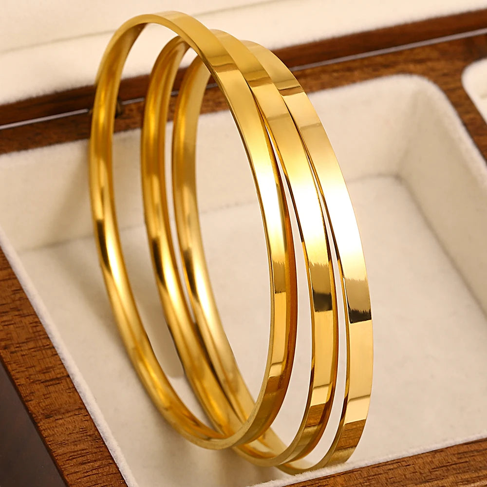 3pcs Gold Minimalist Bangle Set
