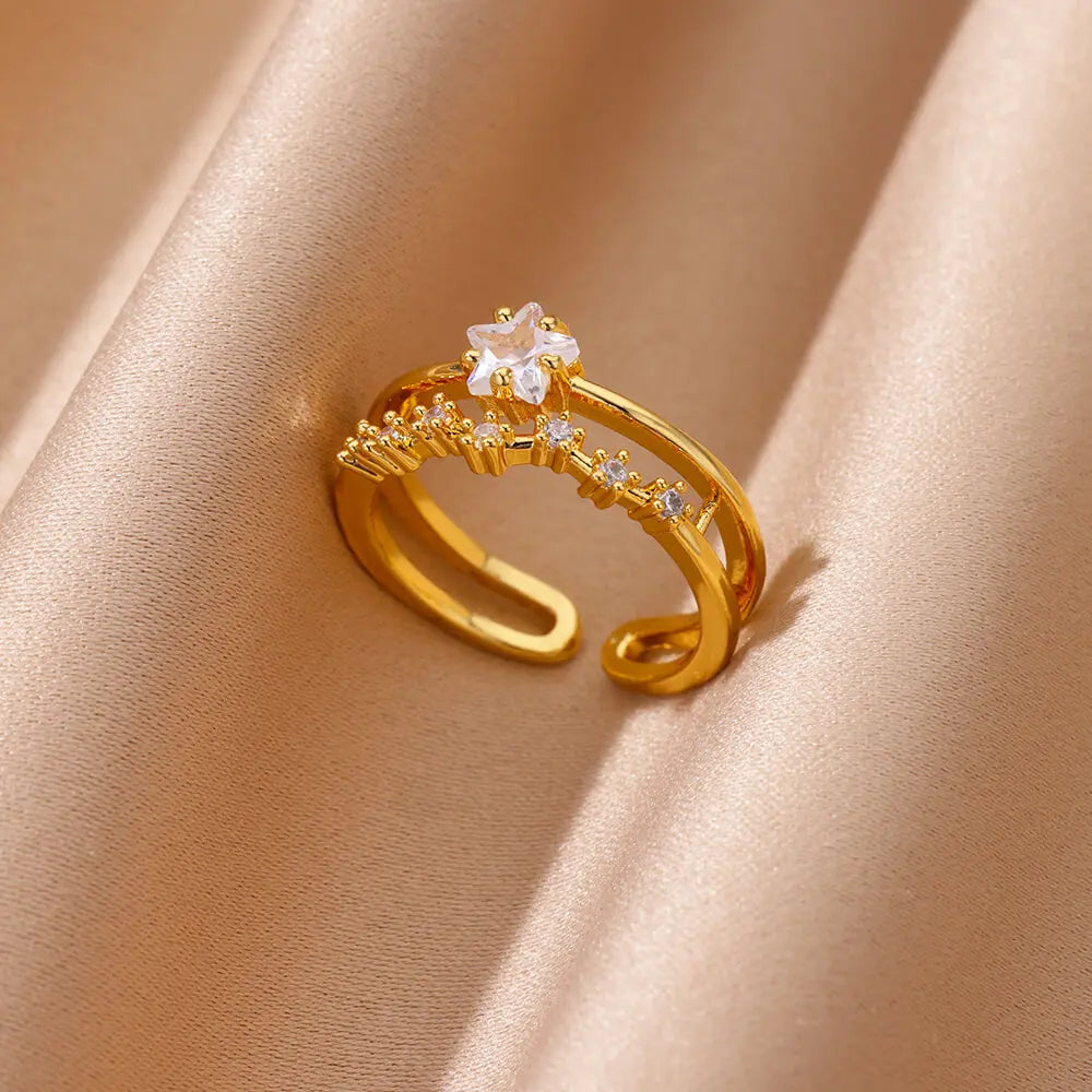 Zircon Heart Ring