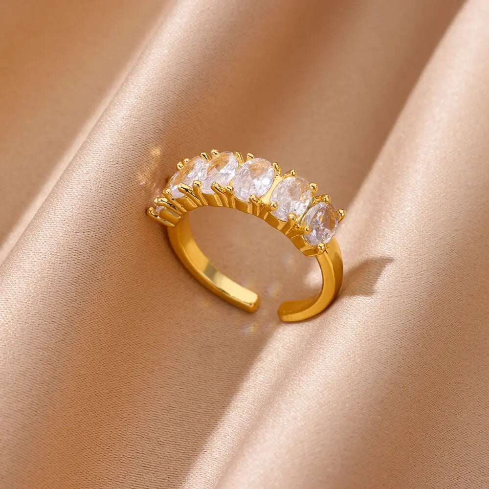 Zircon Heart Ring