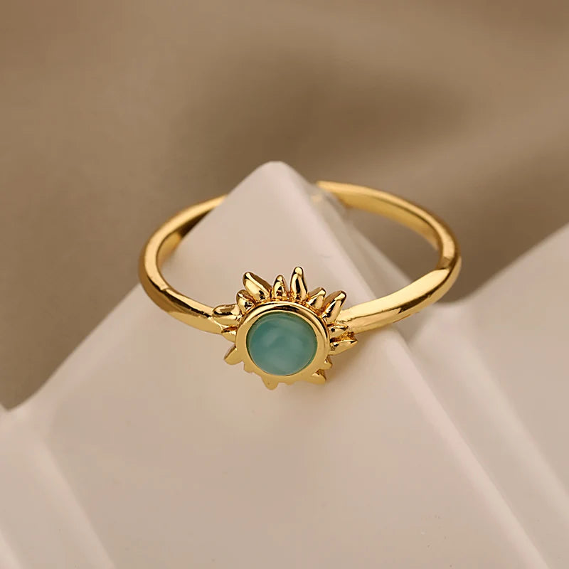 Opal Sun Ring